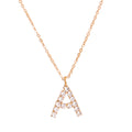 Gold A Initial Necklace
