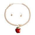 Red Apple Toggle Necklace
