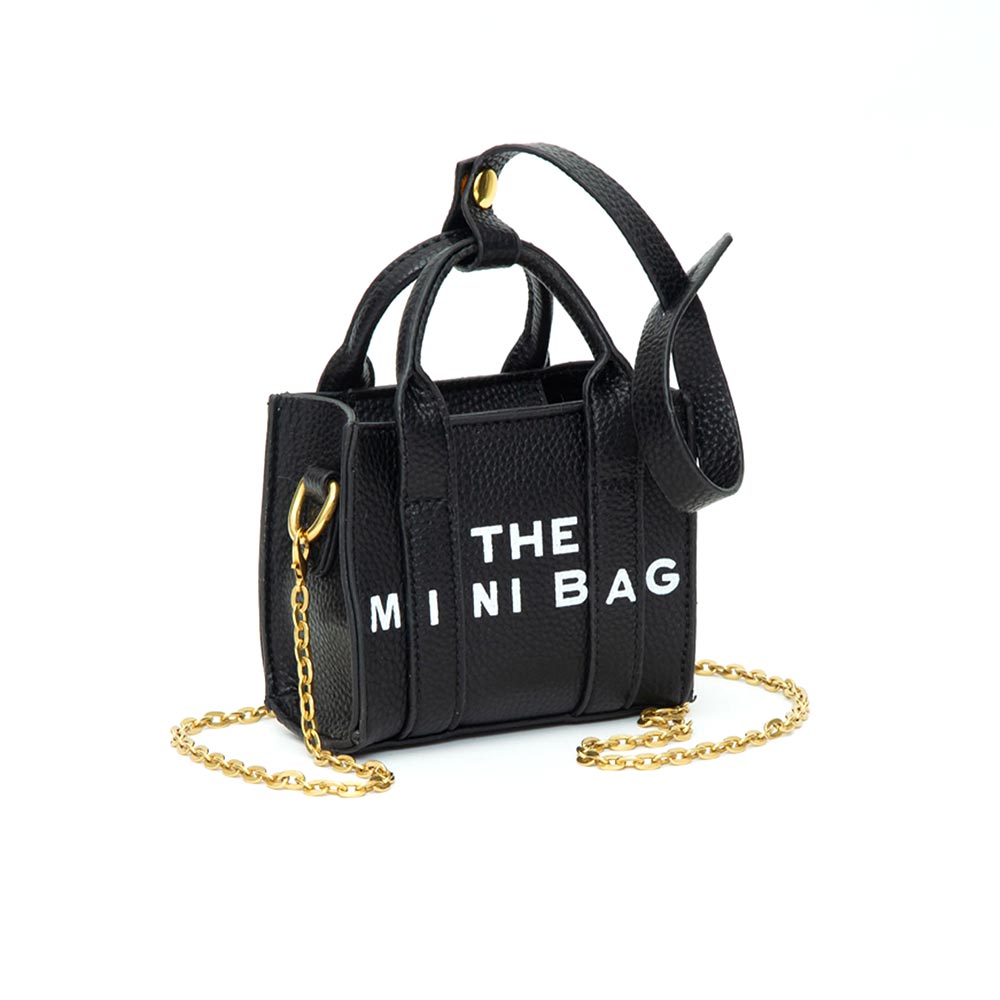 Women's Mini Crossbody Bag Charm – Faux Leather Message Purse
