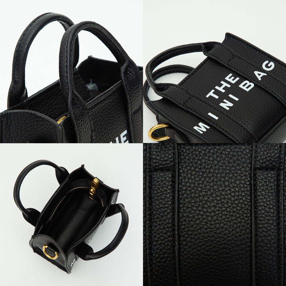 Women's Mini Crossbody Bag Charm – Faux Leather Message Purse