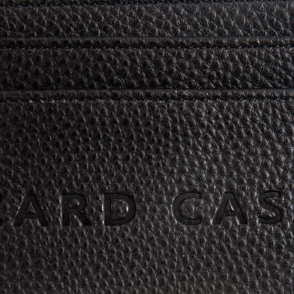 Women's Textured Faux Leather Card Case Wallet – Slim Card Holder