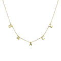 Gold GRACE Station Necklace | Dainty Word Pendant