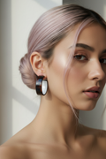 Dark Wide Flat Hoop Earrings - Gen Z Lifestyle