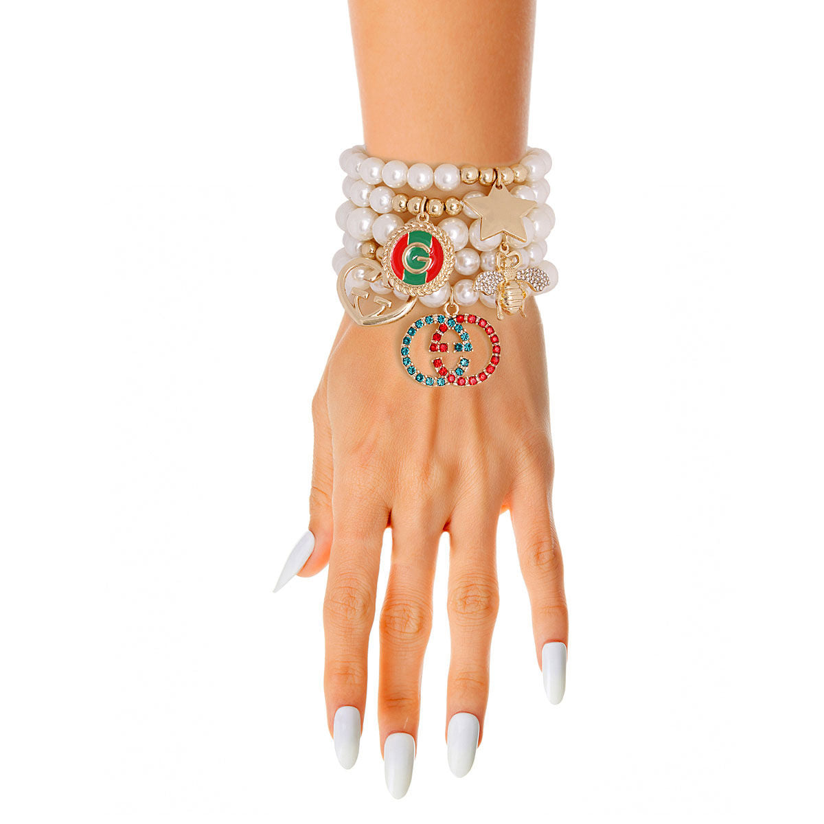Cream Luxury Charm Bracelet