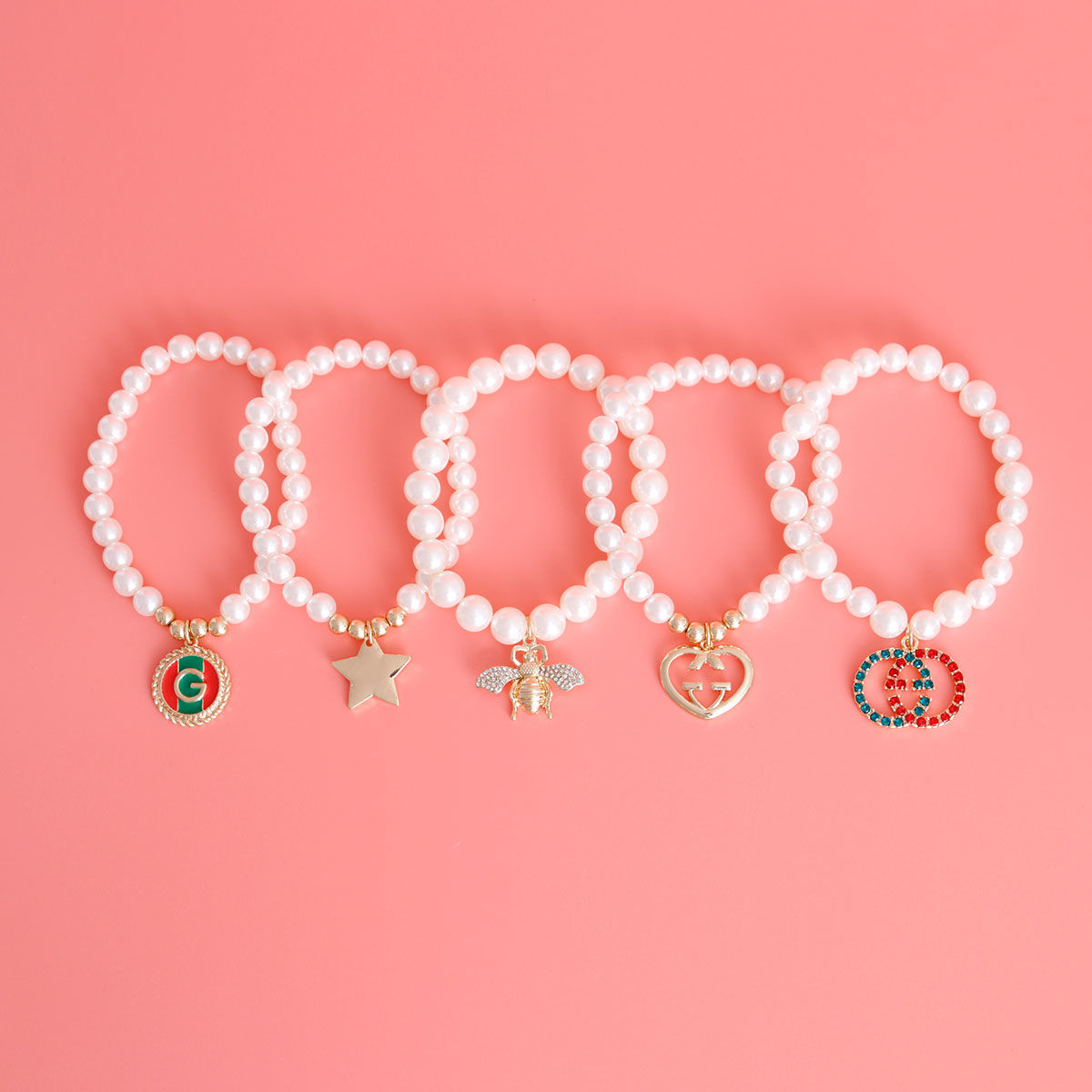 Cream Luxury Charm Bracelet