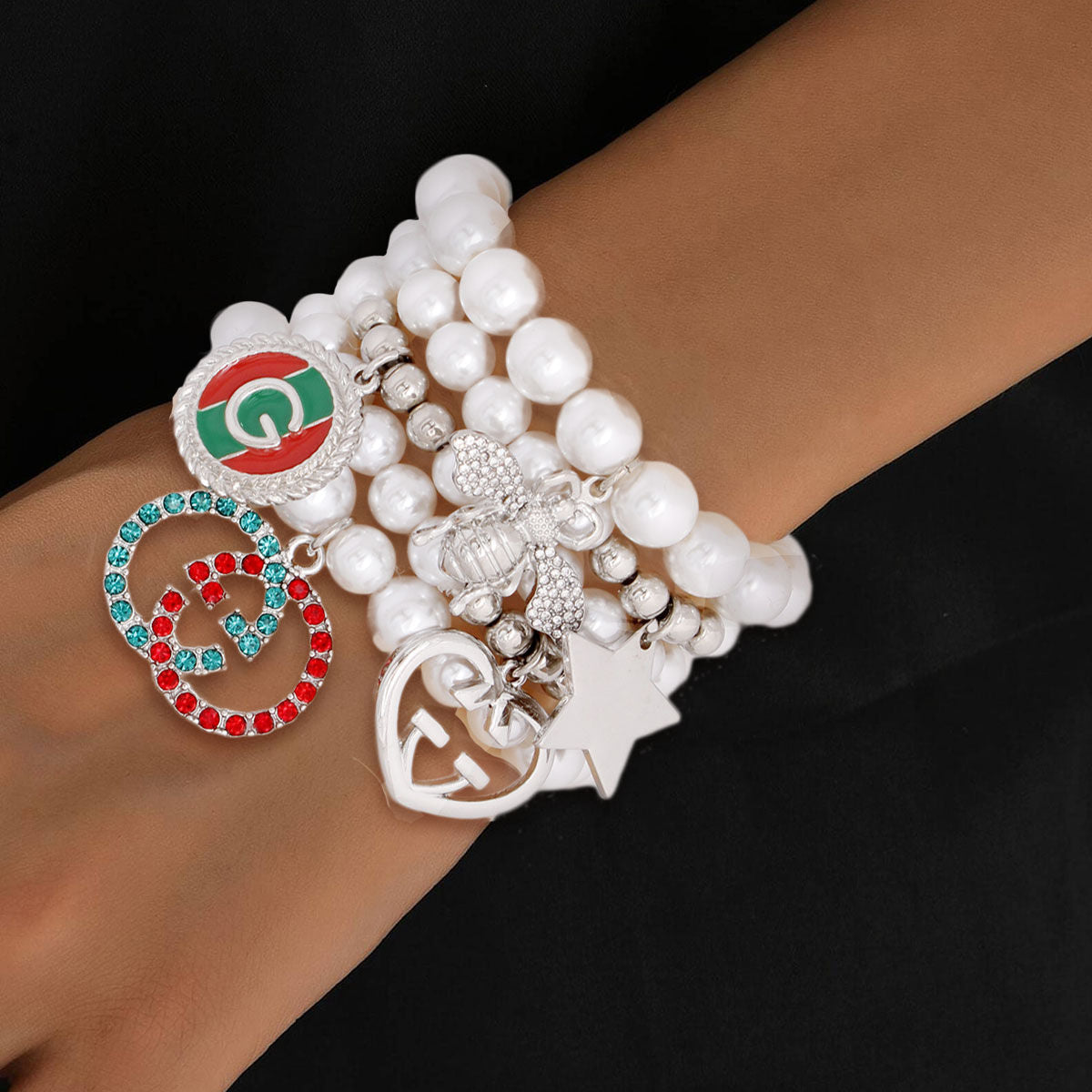 White Luxury Charm Bracelet