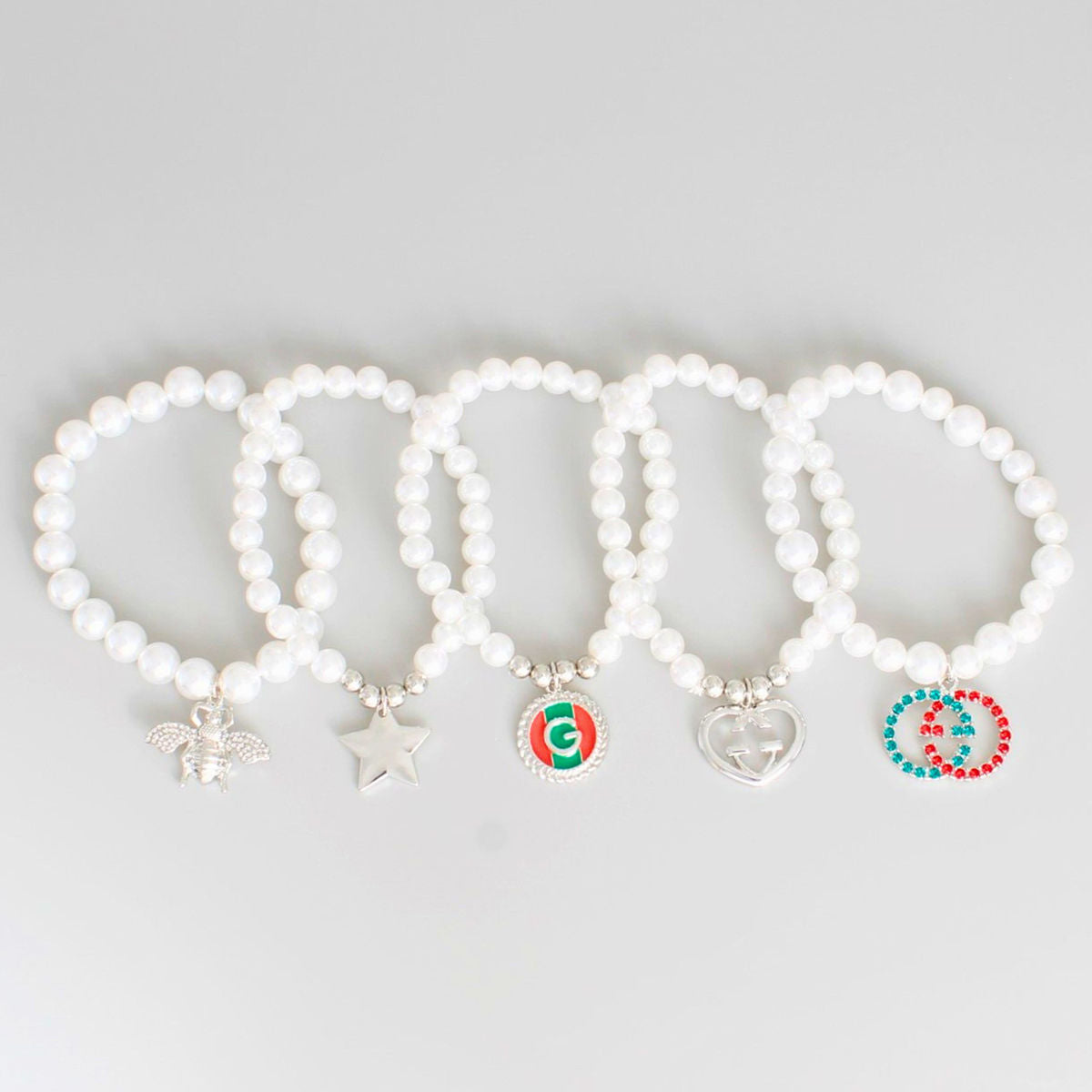 White Luxury Charm Bracelet