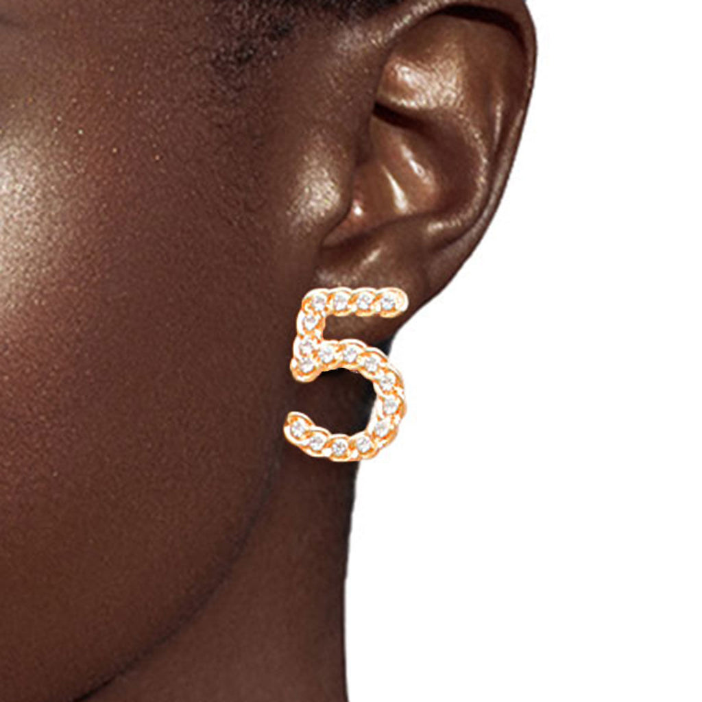 Gold Black 3pcs Silhouette Designer Stud Earrings - Couturier Glam