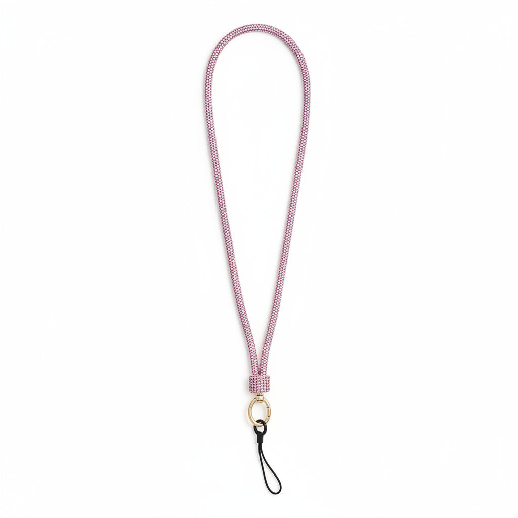 Rhinestone Long Phone Strap Pink Bling Lanyard