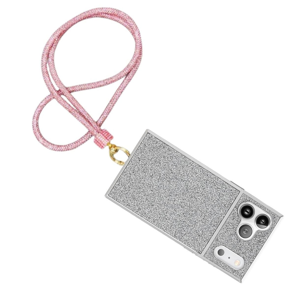 Rhinestone Long Phone Strap Pink Bling Lanyard