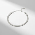 Mens 5.5mm Stainless Steel Herringbone Chain Bracelet