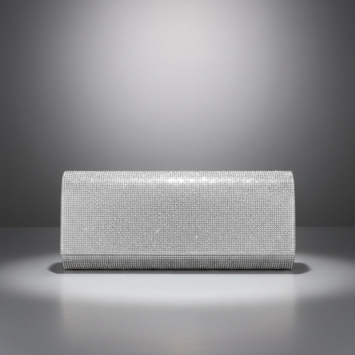 Clutch XLong Clear Rhinestone Flap Evening Bag