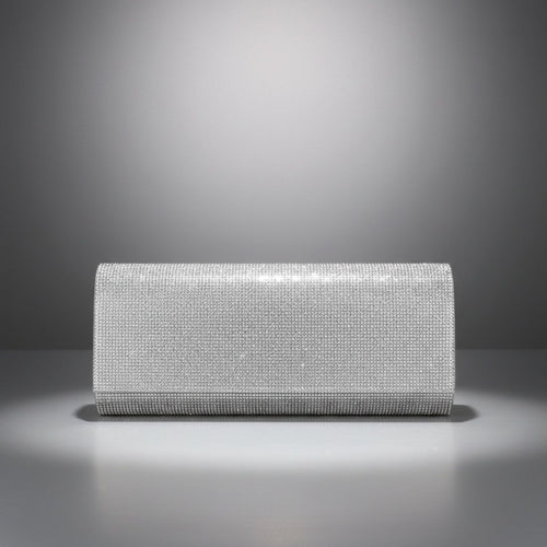 Clutch XLong Clear Rhinestone Flap Evening Bag