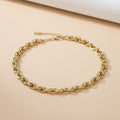 8mm Gold 18K Steel Handmade Chain Necklace
