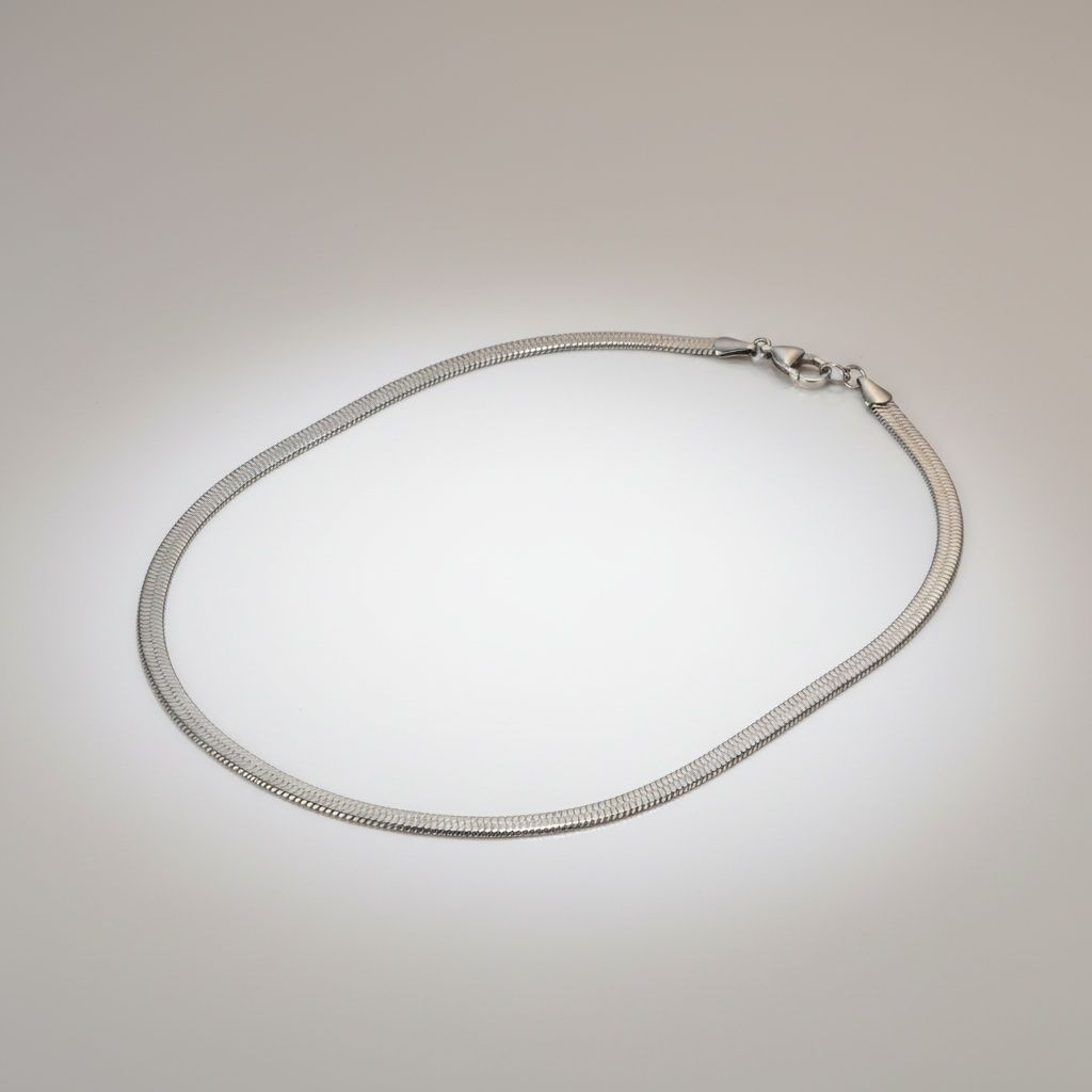 Mens 20in 6.5mm Stainless Steel Herringbone Chain