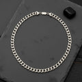 Mens 20in10mm Silver Stainless Steel Curb Chain