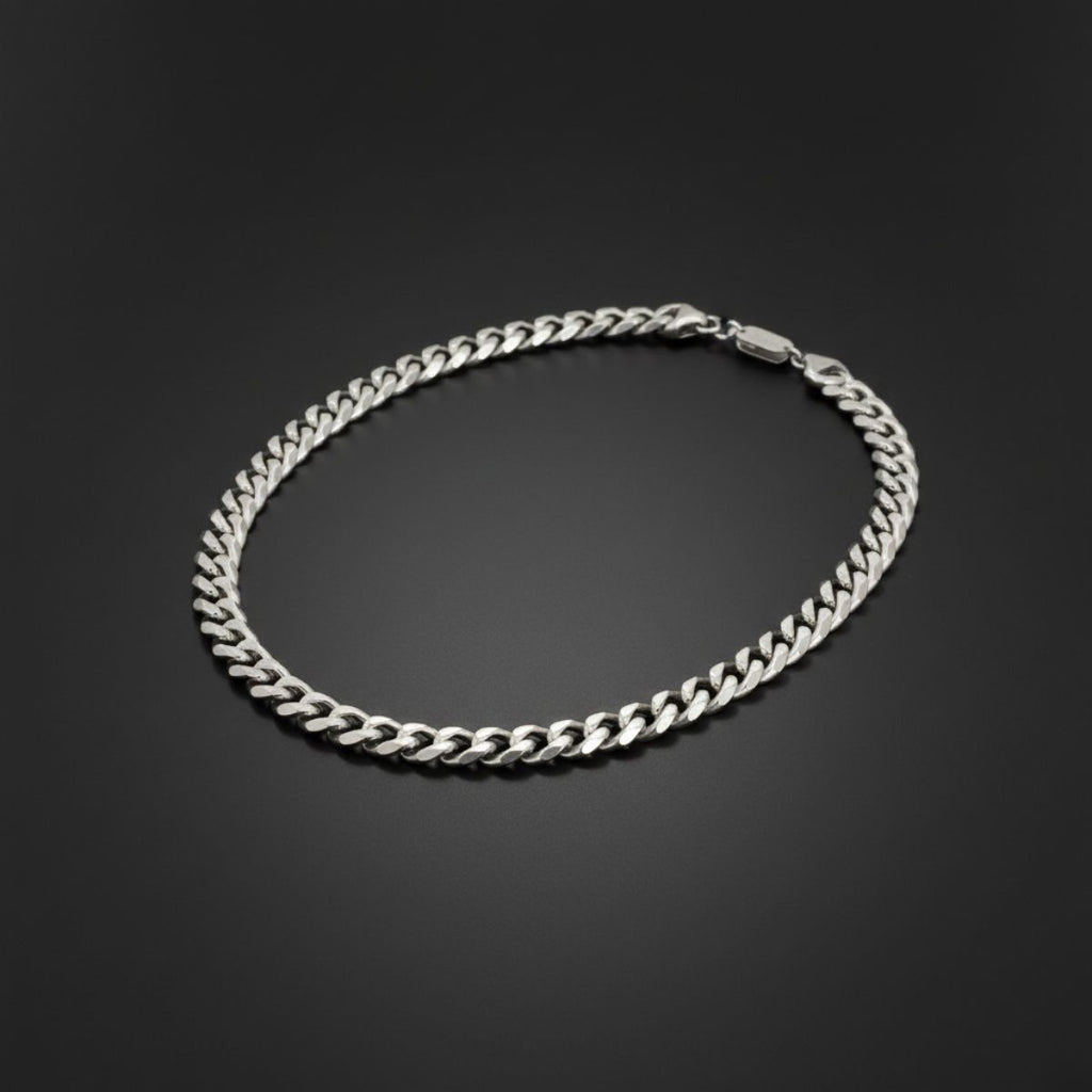 Mens 20in10mm Silver Stainless Steel Curb Chain