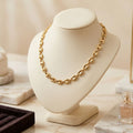 18k Gold Steel Mariner Chain Necklace for Women