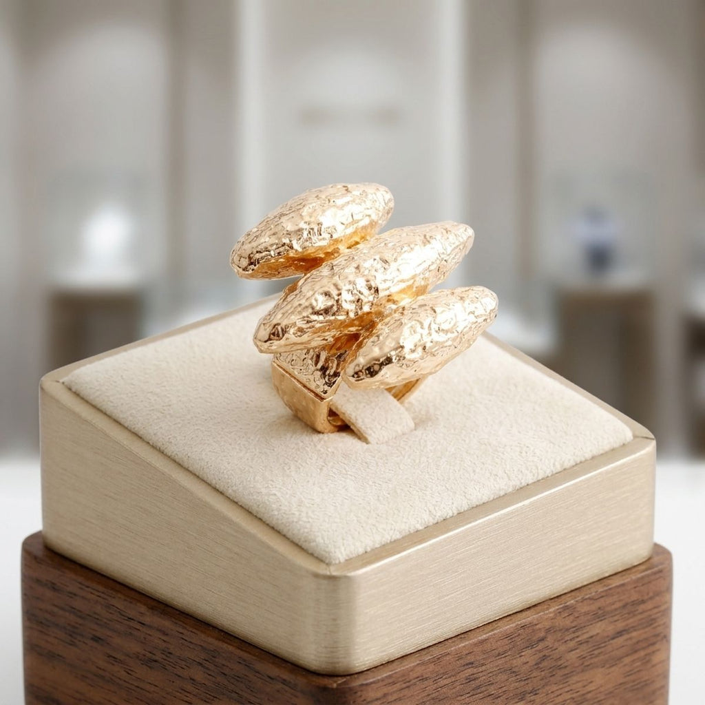 Molten Metal Gold 80s Revival Cocktail Ring