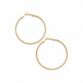 Women's Large 2 Inch Thin Gold Hoop Earrings Latch Back