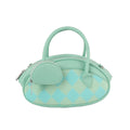 Top Handle Mint Harlequin Oval Detail Handbag Set