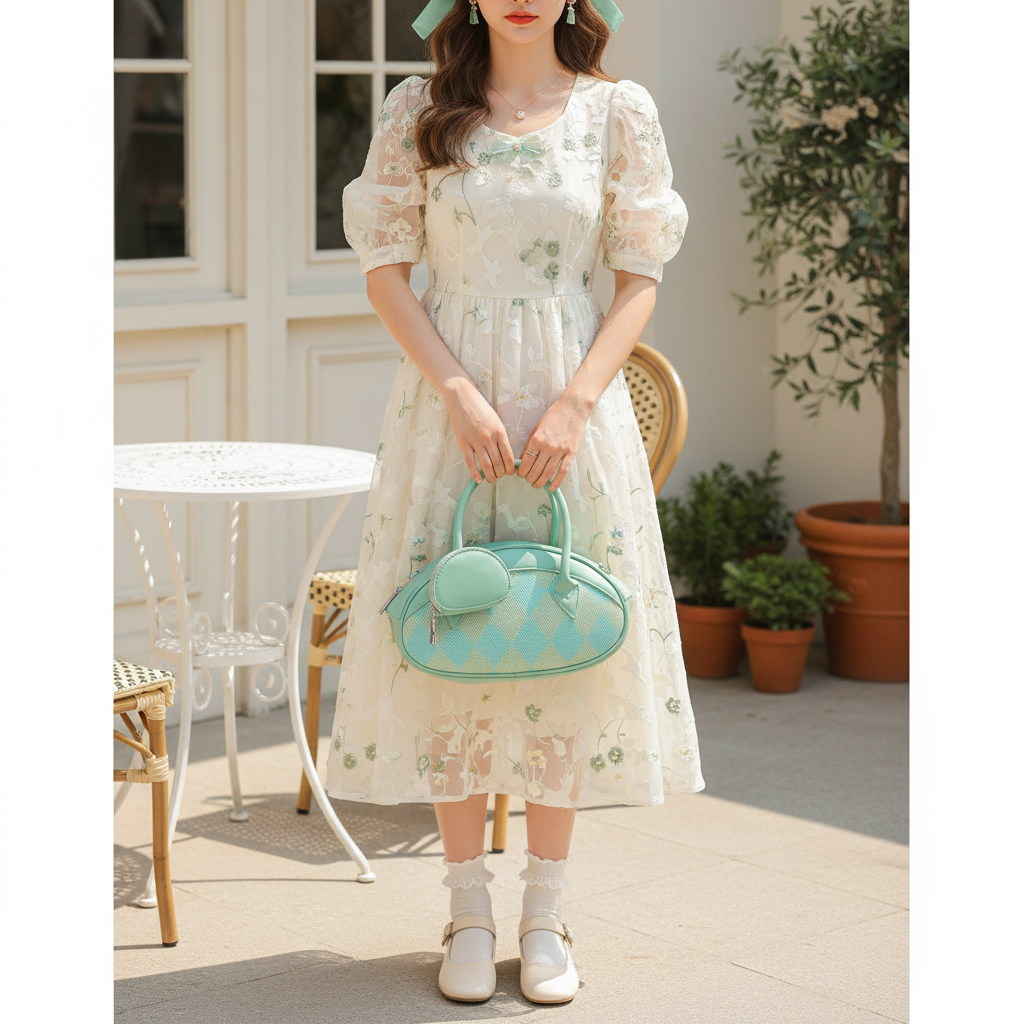 Mint Harlequin Handbag Lifestyle
