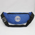 ZPB Blue Canvas Greek Triple Pocket Fanny Pack