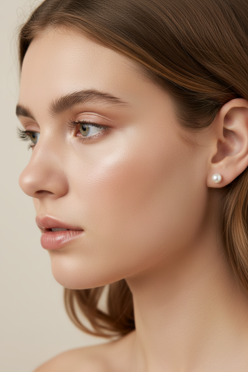 Pearl Stud Earrings - Small Accurate Size