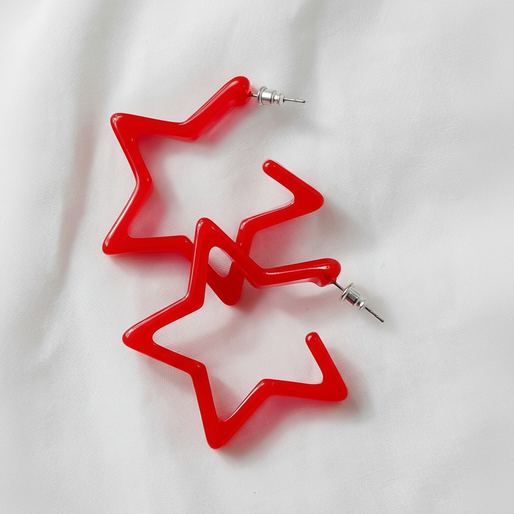 Red Star Hoops - Flat Lay Brightened