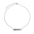 Silver Faith Cross Bar Pendant Necklace | Rhodium-Plated