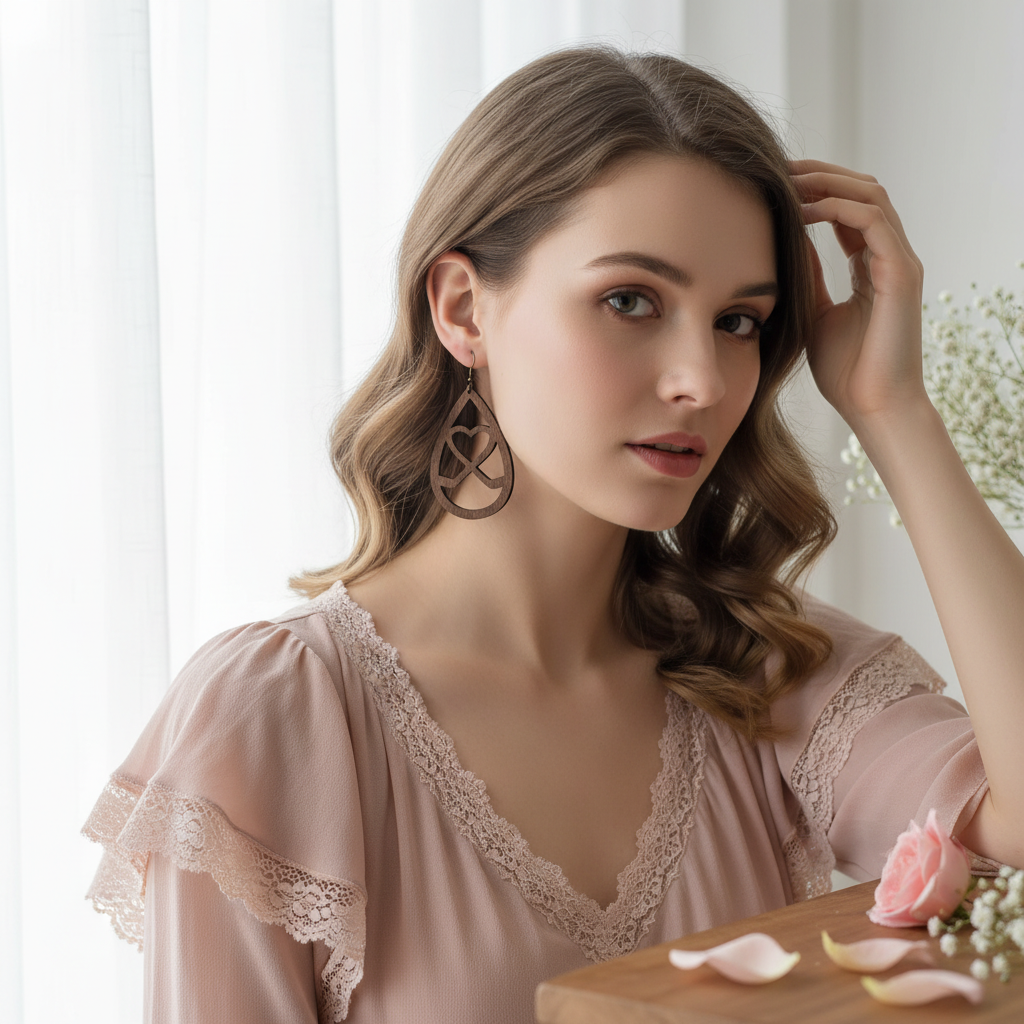 Soft feminine earrings