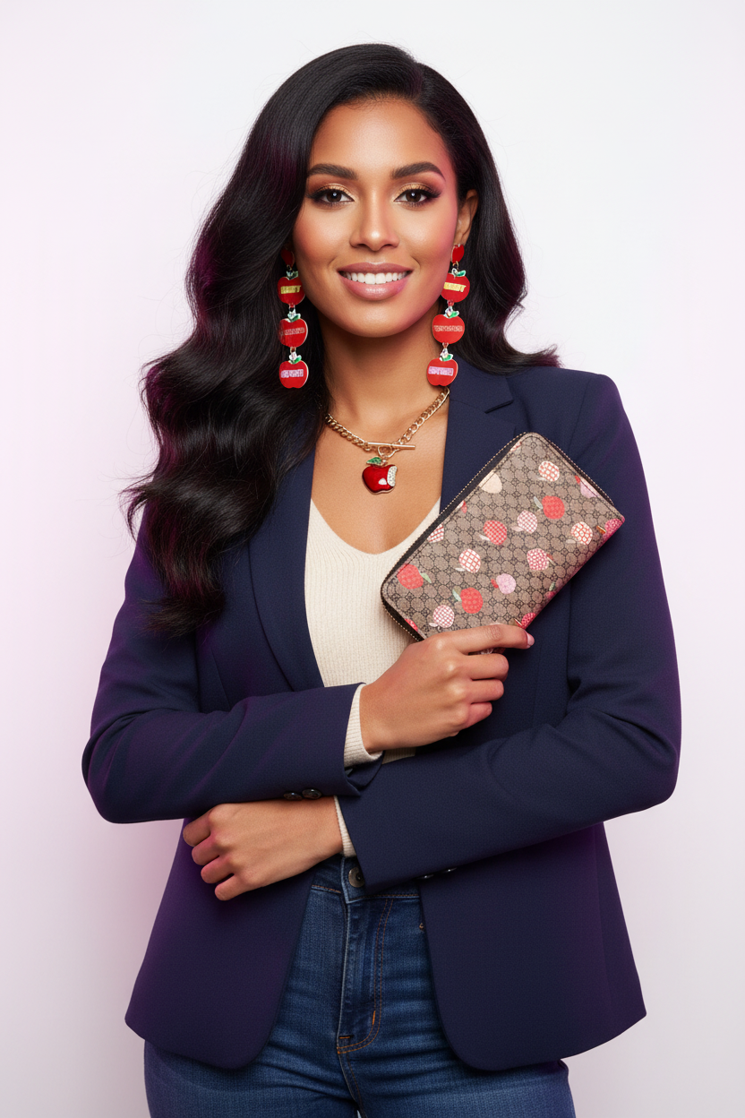 Teacher's Pet Gift Set — Brown Wristlet Lifestyle