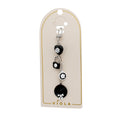 Keychain Black and White Camellia Charms Bag Clip